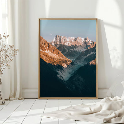 Mer de Glace & Grand Jorasses Print – Alpine Landscape Wall Art
