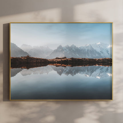 Mont Blanc Reflection at Lacs des Chéserys - Premium Wall Art Print