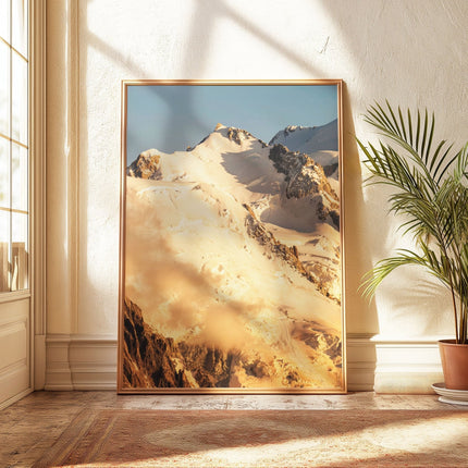 Aiguille du Midi Sunset Photography Prints - Mountain Triptych Wall Art
