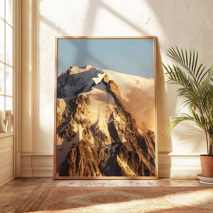 Aiguille du Midi Sunset Photography Prints - Mountain Triptych Wall Art