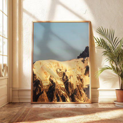 Aiguille du Midi Sunset Photography Prints - Mountain Triptych Wall Art