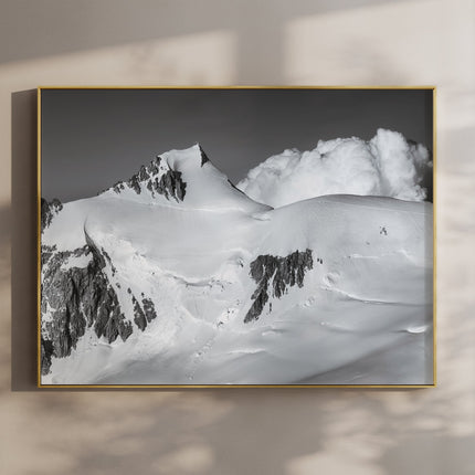 Mont Maudit Black and White Wall Art – Alpine Photography Print from Chamonix