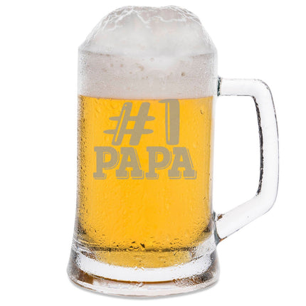 SEO. Montana Bierkrug mit Gravur "1 Papa" - 0,3 L Linkreich