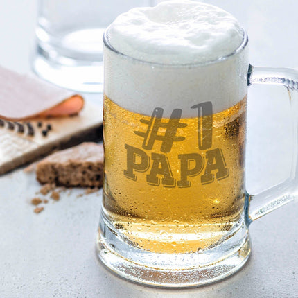 SEO. Montana Bierkrug mit Gravur "1 Papa" - 0,3 L Linkreich