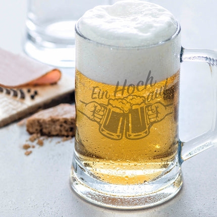 SEO. Montana Bierkrug mit Gravur "Ein Hoch auf" - 0,3 L Linkreich