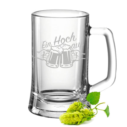 SEO. Montana Bierkrug mit Gravur "Ein Hoch auf" - 0,3 L Linkreich