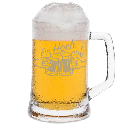 SEO. Montana Bierkrug mit Gravur "Ein Hoch auf" mit Namen - 0,3 L Linkreich