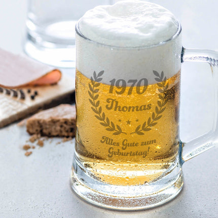 SEO. Montana Bierkrug mit Gravur "Geburtstagsbier" - 0,3 L Linkreich