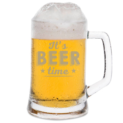 SEO. Montana Bierkrug mit Gravur "It's Beer time" - 0,3 L Linkreich