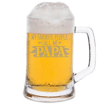 SEO. Montana Bierkrug mit Gravur "My favorite people call me papa" - 0,3 L Linkreich