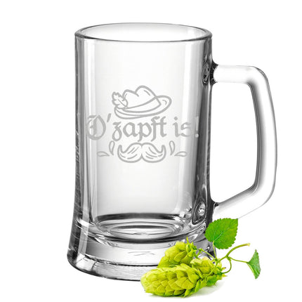 SEO. Montana Bierkrug mit Gravur "O'zapft is!" - Motiv 1 Linkreich