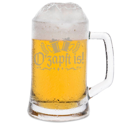 SEO. Montana Bierkrug mit Gravur "O'zapft is!" - Motiv 1 Linkreich