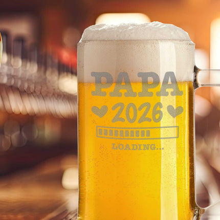 SEO. Montana Bierkrug mit Gravur "Papa Loading" - 0,3 L Linkreich