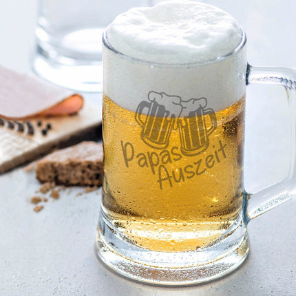 SEO. Montana Bierkrug mit Gravur "Papas Auszeit" - 0,3 L Linkreich