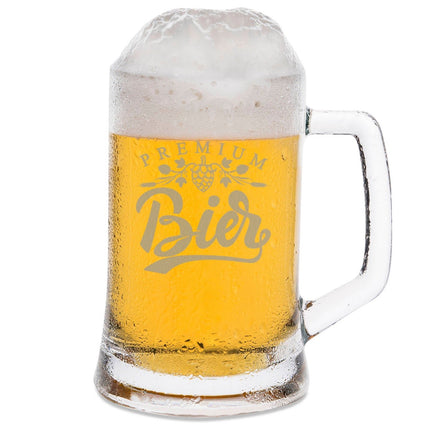 SEO. Montana Bierkrug mit Gravur "Premium Bier" - 0,3 L Linkreich