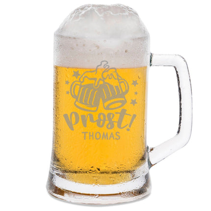 SEO. Montana Bierkrug mit Gravur "Prost Bier" mit Namen - 0,3 L Linkreich
