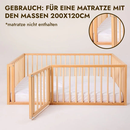 Montessori Bodenbett für Kinder und Kleinkinder ab 6 Monaten