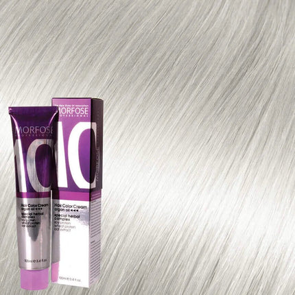 SEO. Morfose - Hair Color Cream 10 Argan Oil 100 ml / Extra Bleaching - 12.01 Platinblond extra - asch Linkreich