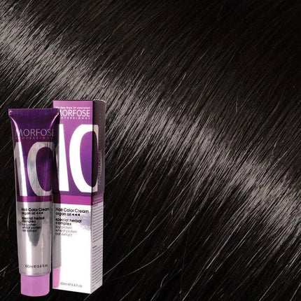 SEO. Morfose - Hair Color Cream 10 Argan Oil 100 ml / Natural - 3 Dunkelbraun Linkreich