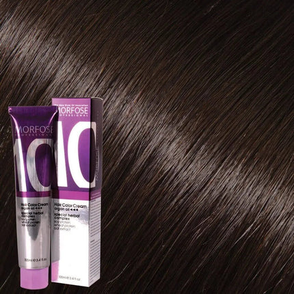 SEO. Morfose - Hair Color Cream 10 Argan Oil 100 ml / Natural - 5 Hellbraun Linkreich
