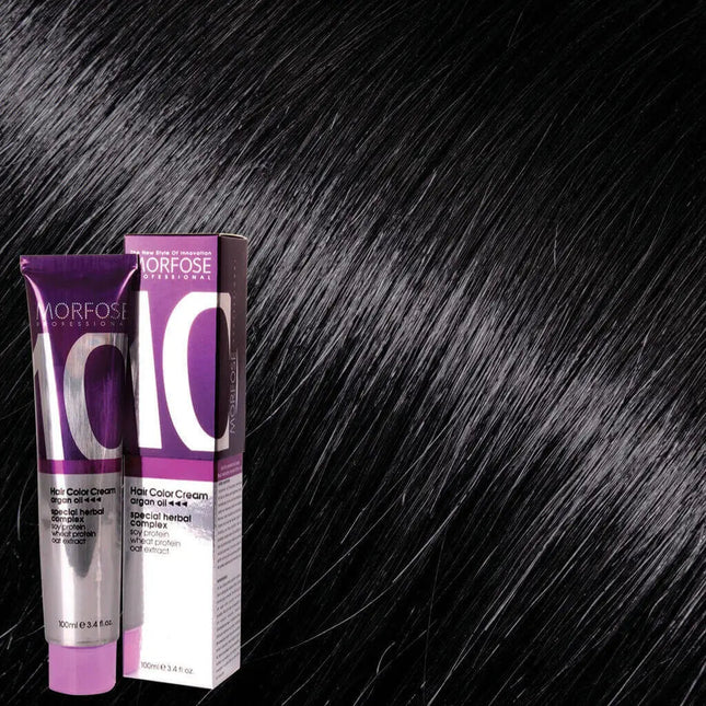 SEO. Morfose - Hair Color Cream 10 Argan Oil 100 ml / Natural - 1 Schwarz Linkreich