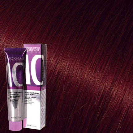SEO. Morfose - Hair Color Cream 10 Argan Oil 100 ml / Red - 6.65 Dunkelrot kontrast Linkreich