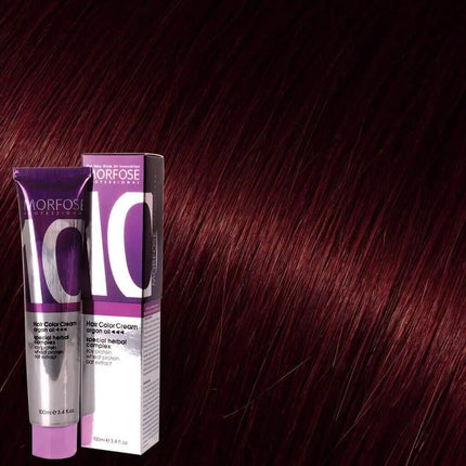 SEO. Morfose - Hair Color Cream 10 Argan Oil 100 ml / Red - 5.6 Weinrot Linkreich