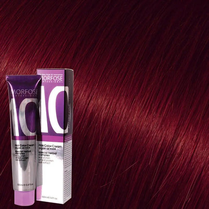 SEO. Morfose - Hair Color Cream 10 Argan Oil 100 ml / Red - 7.65 Kontrastrot Linkreich