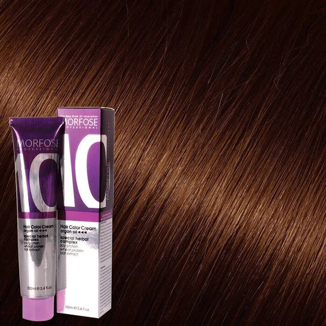 SEO. Morfose - Hair Color Cream 10 Argan Oil 100 ml / Red - 5.34 Dunkelbraun kupfer Linkreich