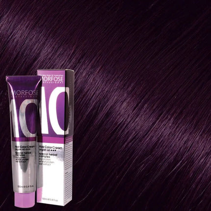 SEO. Morfose - Hair Color Cream 10 Argan Oil 100 ml / Red - 6.22 Dunkelblond violett Linkreich