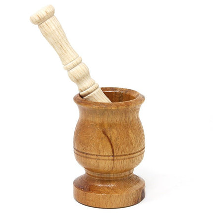 Mörser mittelgroß aus Holz | Küchenhelfer zum Mahlen & Zerkleinern (Mörser & Stößel) kaufen bei Linkreich – Jetzt entdecken!