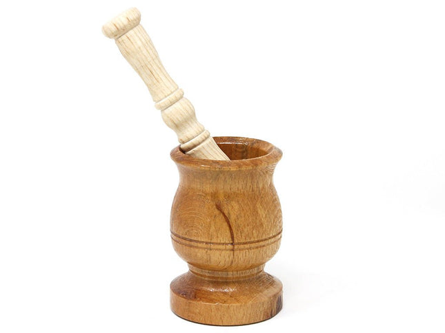 Mörser mittelgroß aus Holz | Küchenhelfer zum Mahlen & Zerkleinern (Mörser & Stößel) kaufen bei Linkreich – Jetzt entdecken!