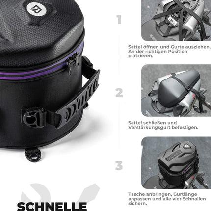 Motorrad Hecktasche Gepäcktasche 12,5L für Rücksitz (Fahrradtaschen) kaufen bei Linkreich – Jetzt entdecken!
