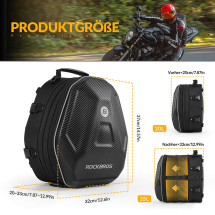 Motorradtasche Wasserdicht Gepäckträgertasche Hecktasche 20 - 35L (Fahrradtaschen) kaufen bei Linkreich – Jetzt entdecken!