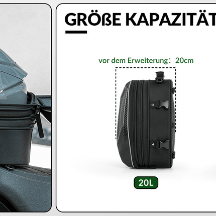 Motorradtasche Wasserdicht Gepäckträgertasche Hecktasche 20 - 35L (Fahrradtaschen) kaufen bei Linkreich – Jetzt entdecken!