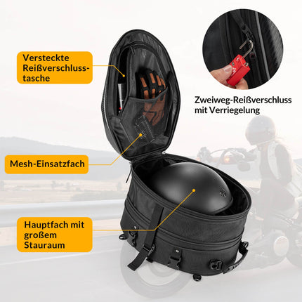 Motorradtasche Wasserdicht Gepäckträgertasche Hecktasche 20 - 35L (Fahrradtaschen) kaufen bei Linkreich – Jetzt entdecken!
