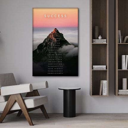 Mountain of Success - Leinwandbild Motivation (Canvas) kaufen bei Linkreich – Jetzt entdecken!