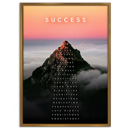 Mountain of Success - Leinwandbild Motivation (Canvas) kaufen bei Linkreich – Jetzt entdecken!