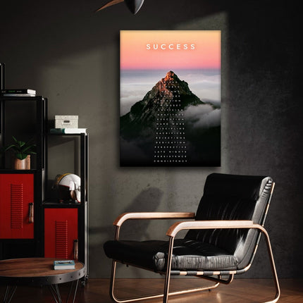 Mountain of Success - Leinwandbild Motivation (Canvas) kaufen bei Linkreich – Jetzt entdecken!