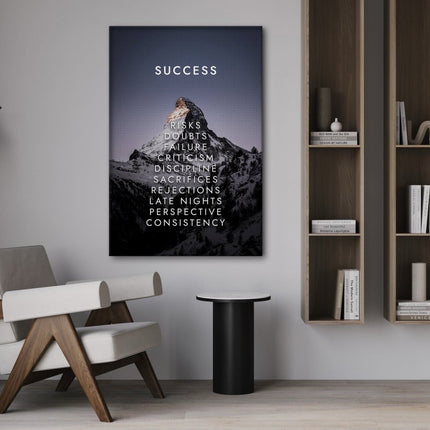 Mountain of Success V2 - Leinwandbild Motivation (Canvas) kaufen bei Linkreich – Jetzt entdecken!