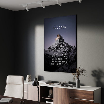 Mountain of Success V2 - Leinwandbild Motivation (Canvas) kaufen bei Linkreich – Jetzt entdecken!