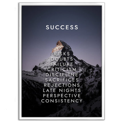 Mountain of Success V2 - Leinwandbild Motivation (Canvas) kaufen bei Linkreich – Jetzt entdecken!
