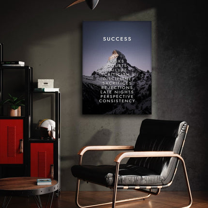 Mountain of Success V2 - Leinwandbild Motivation (Canvas) kaufen bei Linkreich – Jetzt entdecken!