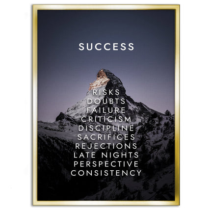 Mountain of Success V2 - Leinwandbild Motivation (Canvas) kaufen bei Linkreich – Jetzt entdecken!