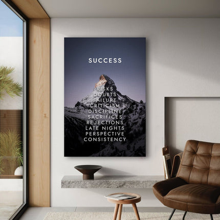 Mountain of Success V2 - Leinwandbild Motivation (Canvas) kaufen bei Linkreich – Jetzt entdecken!