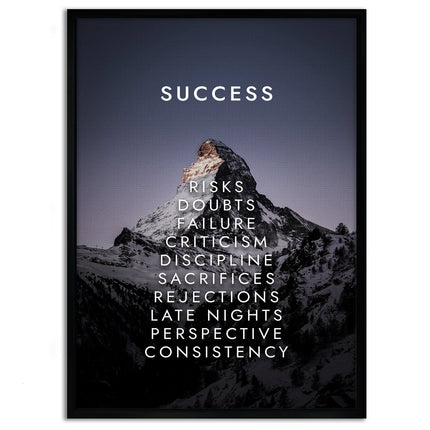 Mountain of Success V2 - Leinwandbild Motivation (Canvas) kaufen bei Linkreich – Jetzt entdecken!