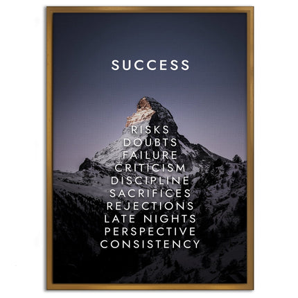 Mountain of Success V2 - Leinwandbild Motivation (Canvas) kaufen bei Linkreich – Jetzt entdecken!
