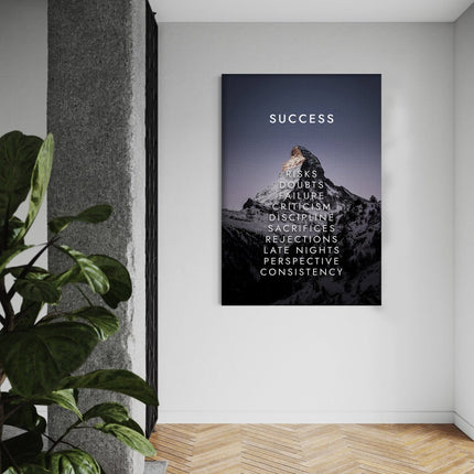 Mountain of Success V2 - Leinwandbild Motivation (Canvas) kaufen bei Linkreich – Jetzt entdecken!