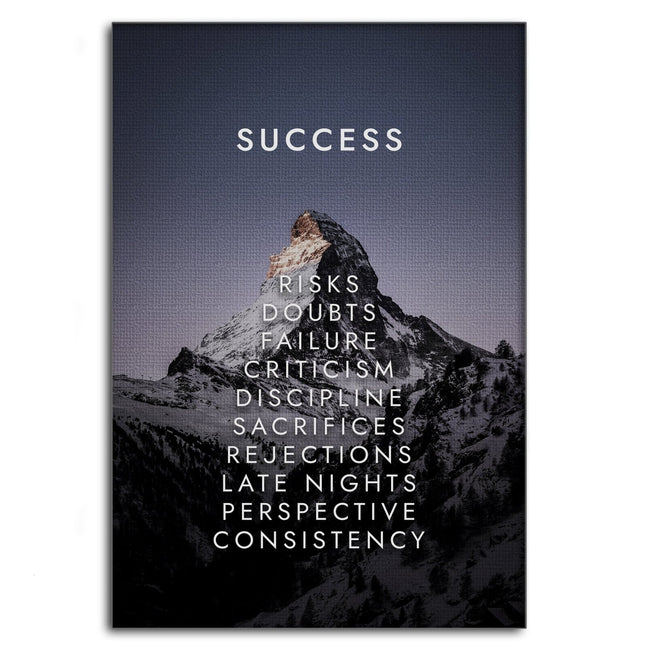 Mountain of Success V2 - Leinwandbild Motivation (Canvas) kaufen bei Linkreich – Jetzt entdecken!