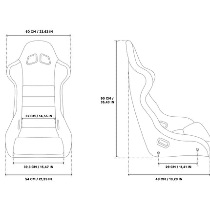 MTC-S1 SimRacing Seat with integrated MTC-P Extreme 2 Seat Haptics